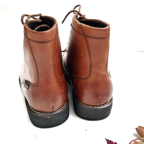 Eastland Chestnut Leather Cap Toe Boots | Heritage Workwear Americana Style - Picture 9 of 16